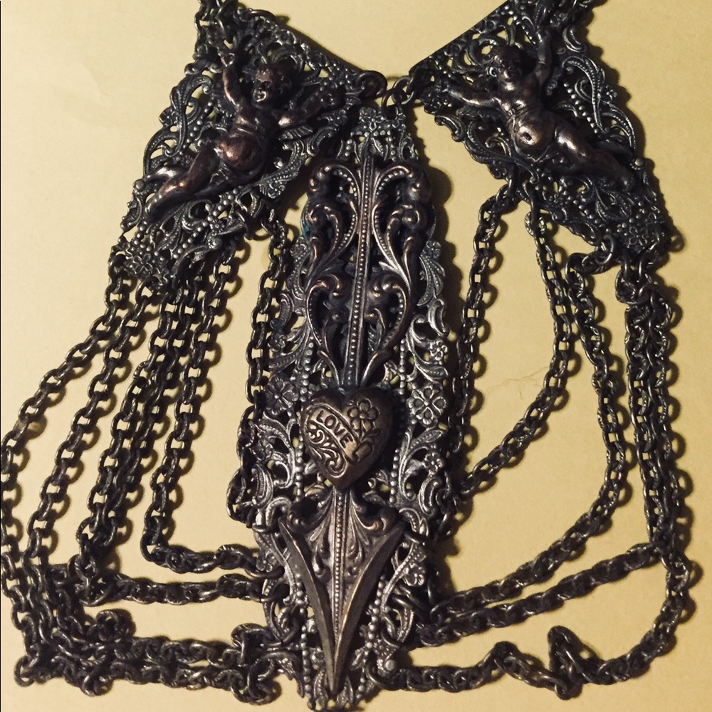 Magical brass choker necklace.